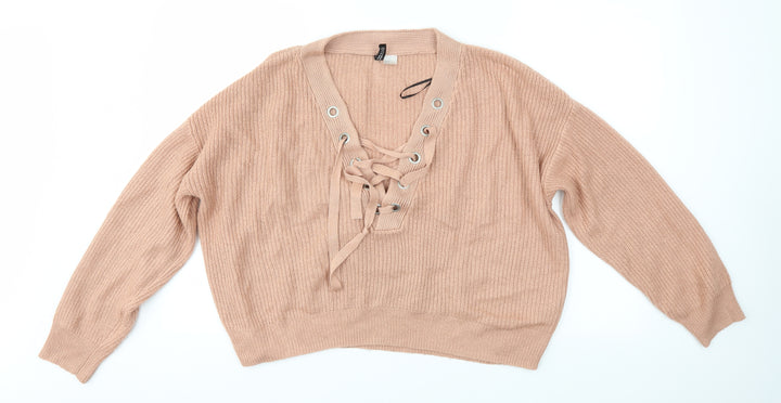H&M Womens Pink   Pullover Jumper Size M
