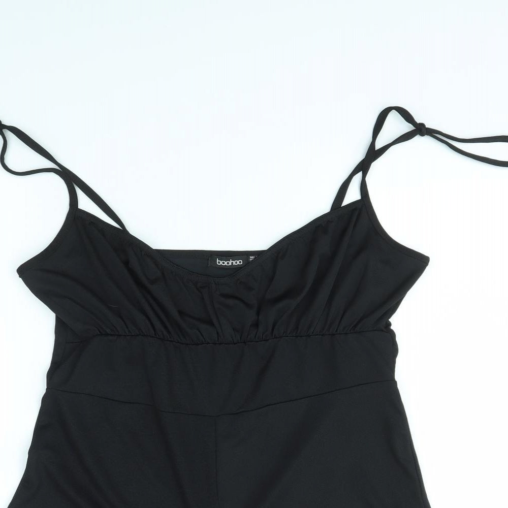 Boohoo Womens Black   Playsuit One-Piece Size 16