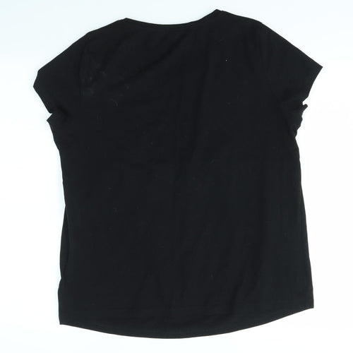Avenue Womens Black   Basic T-Shirt Size 12