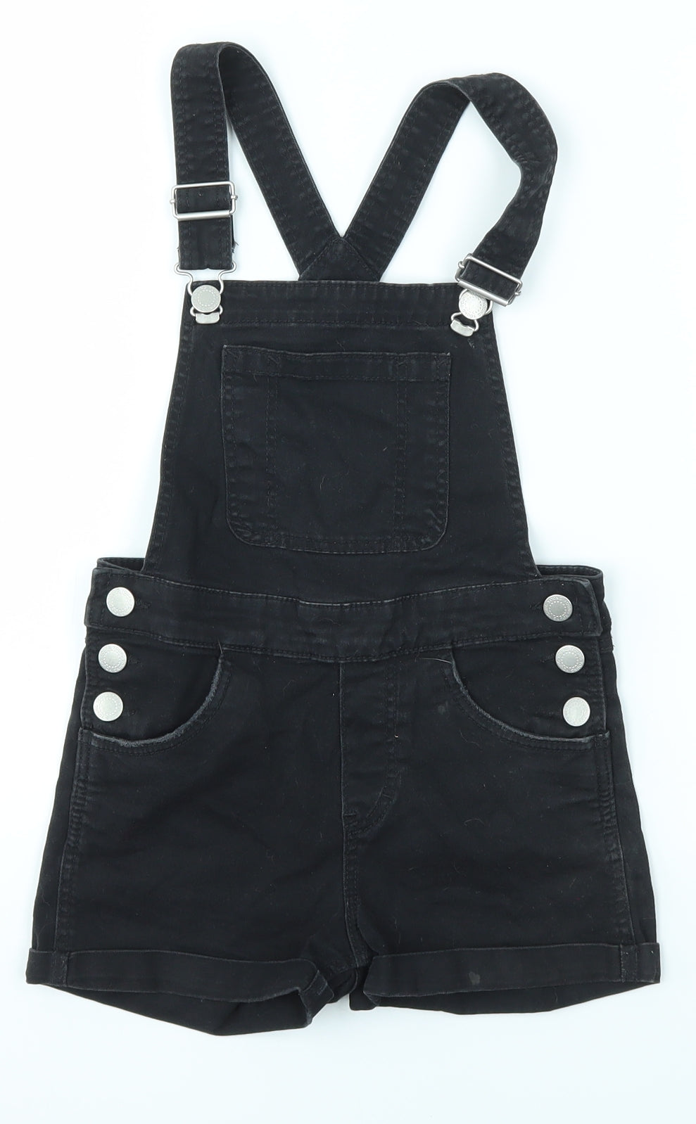 H&M Girls Black   Dungaree One-Piece Size 8-9 Years