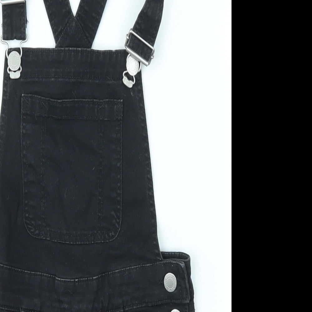 H&M Girls Black   Dungaree One-Piece Size 8-9 Years
