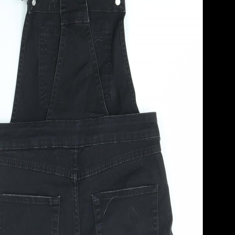 H&M Girls Black   Dungaree One-Piece Size 8-9 Years