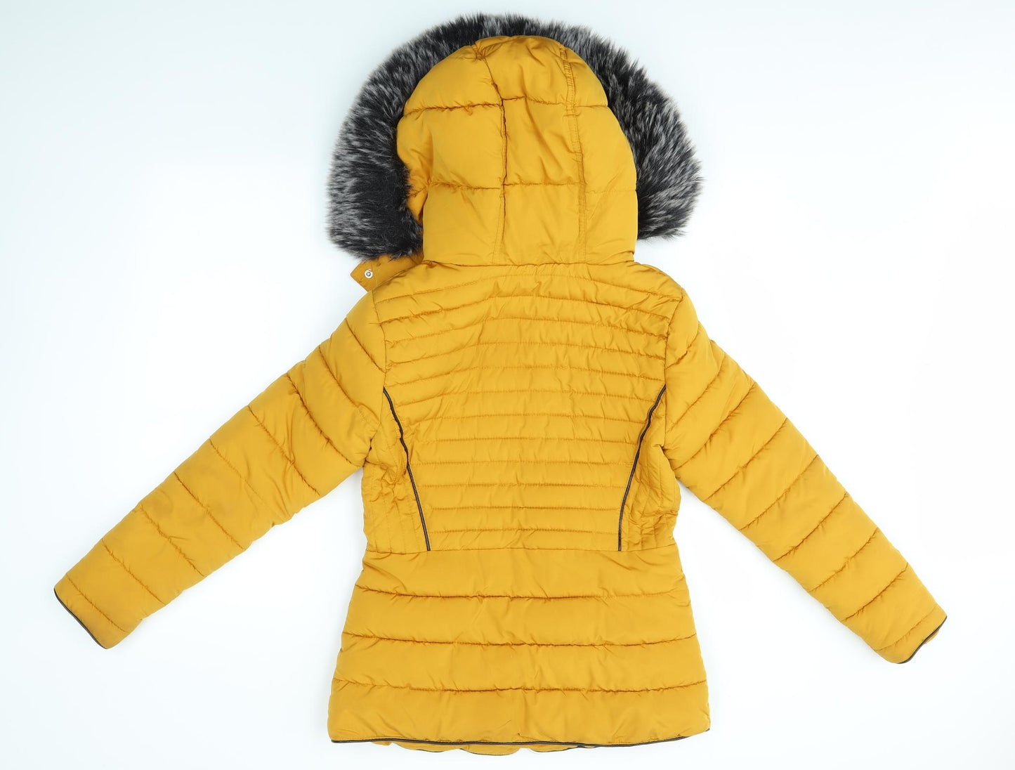 New Look Womens Yellow   Overcoat Coat Size 6