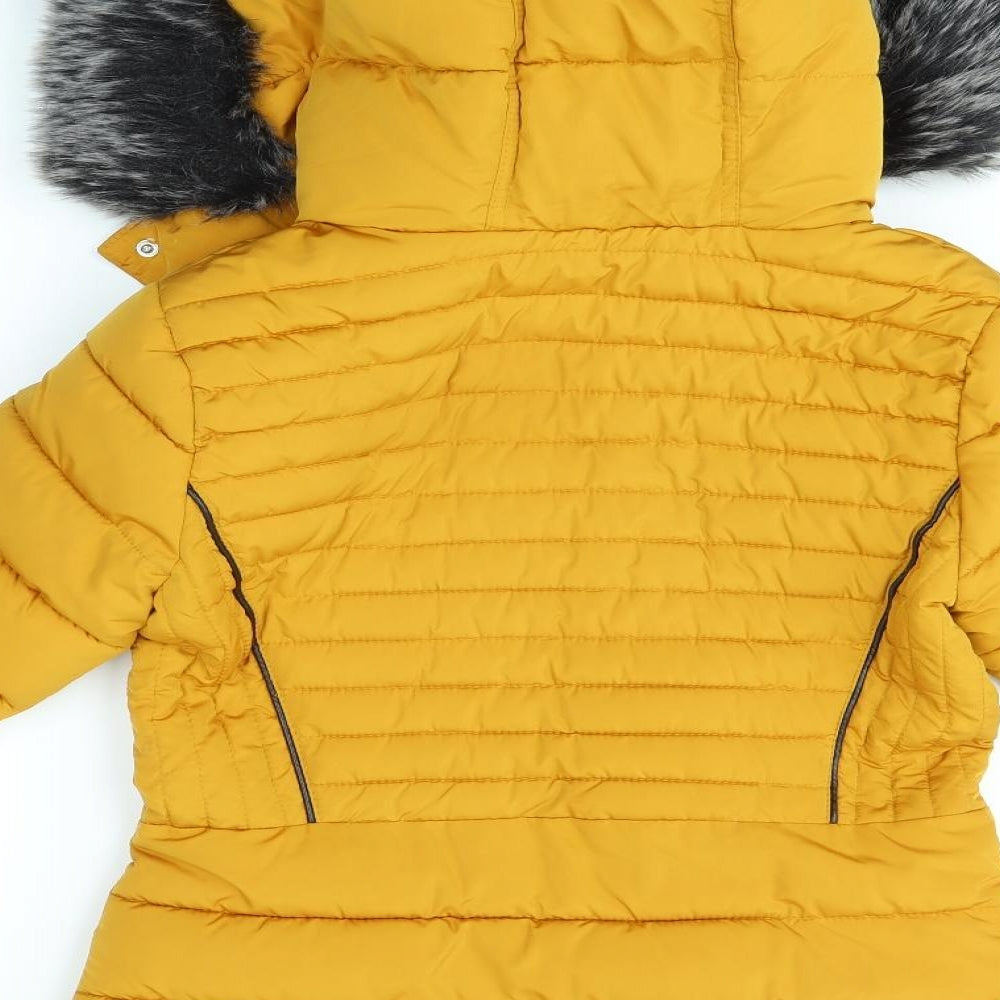 New Look Womens Yellow   Overcoat Coat Size 6
