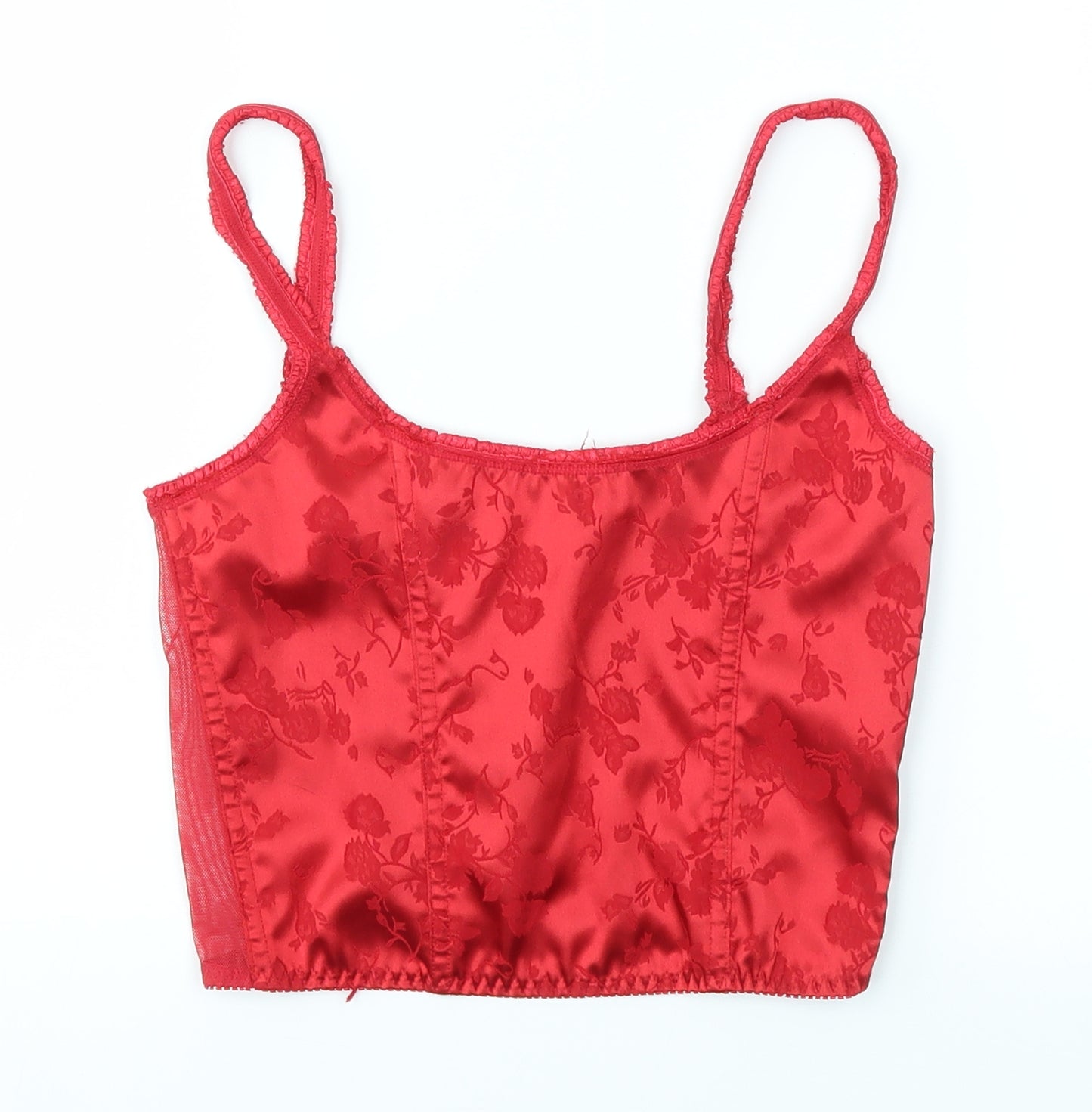 New Look Womens Red   Cropped Tank Size 10