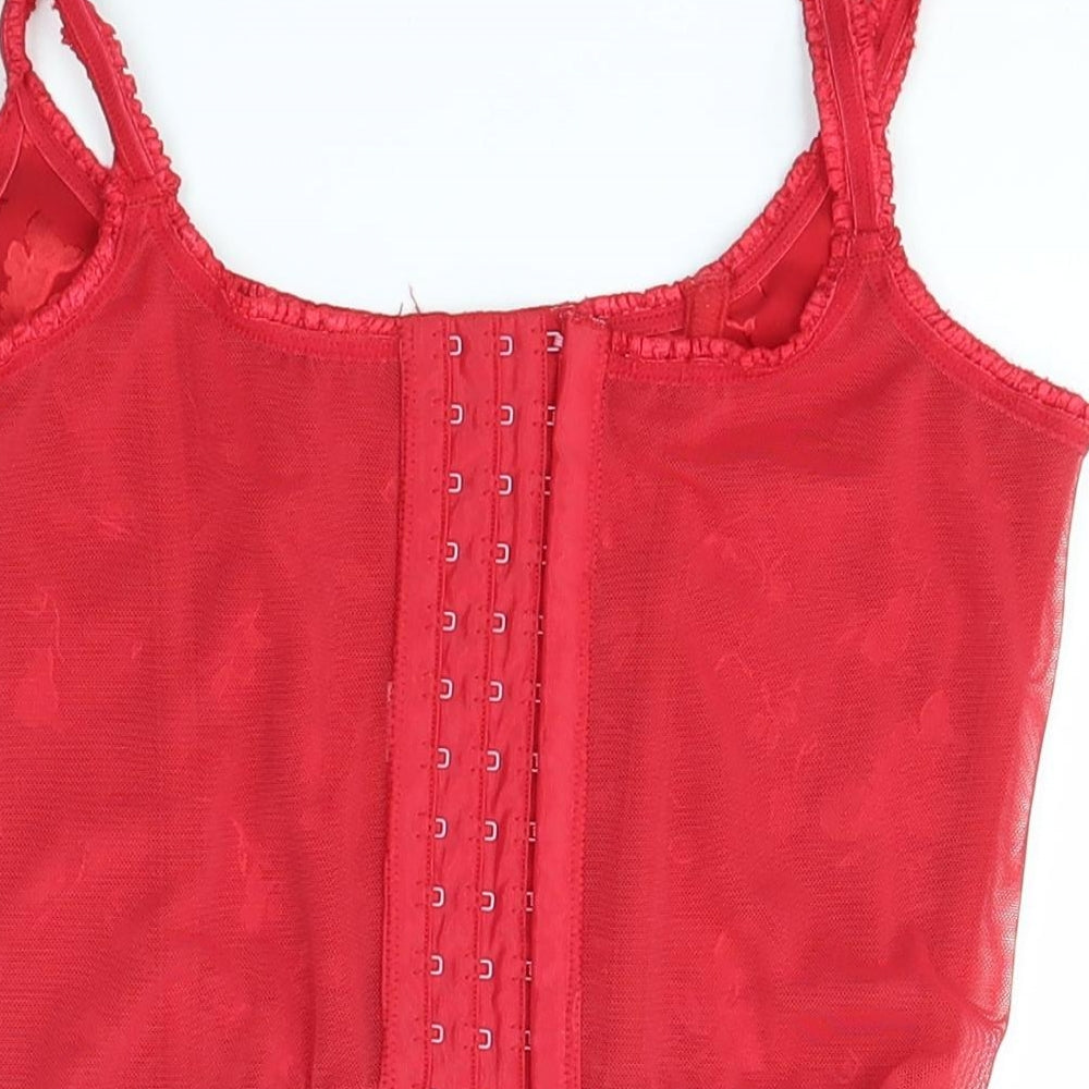 New Look Womens Red   Cropped Tank Size 10