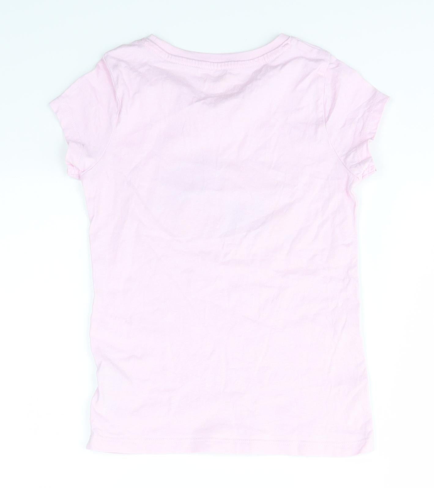 F&F Girls Pink   Basic T-Shirt Size 6-7 Years