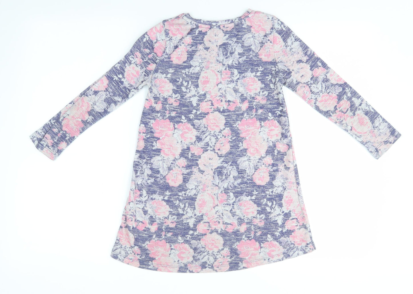 Primark Girls Multicoloured Floral  Jumper Dress  Size 6-7 Years