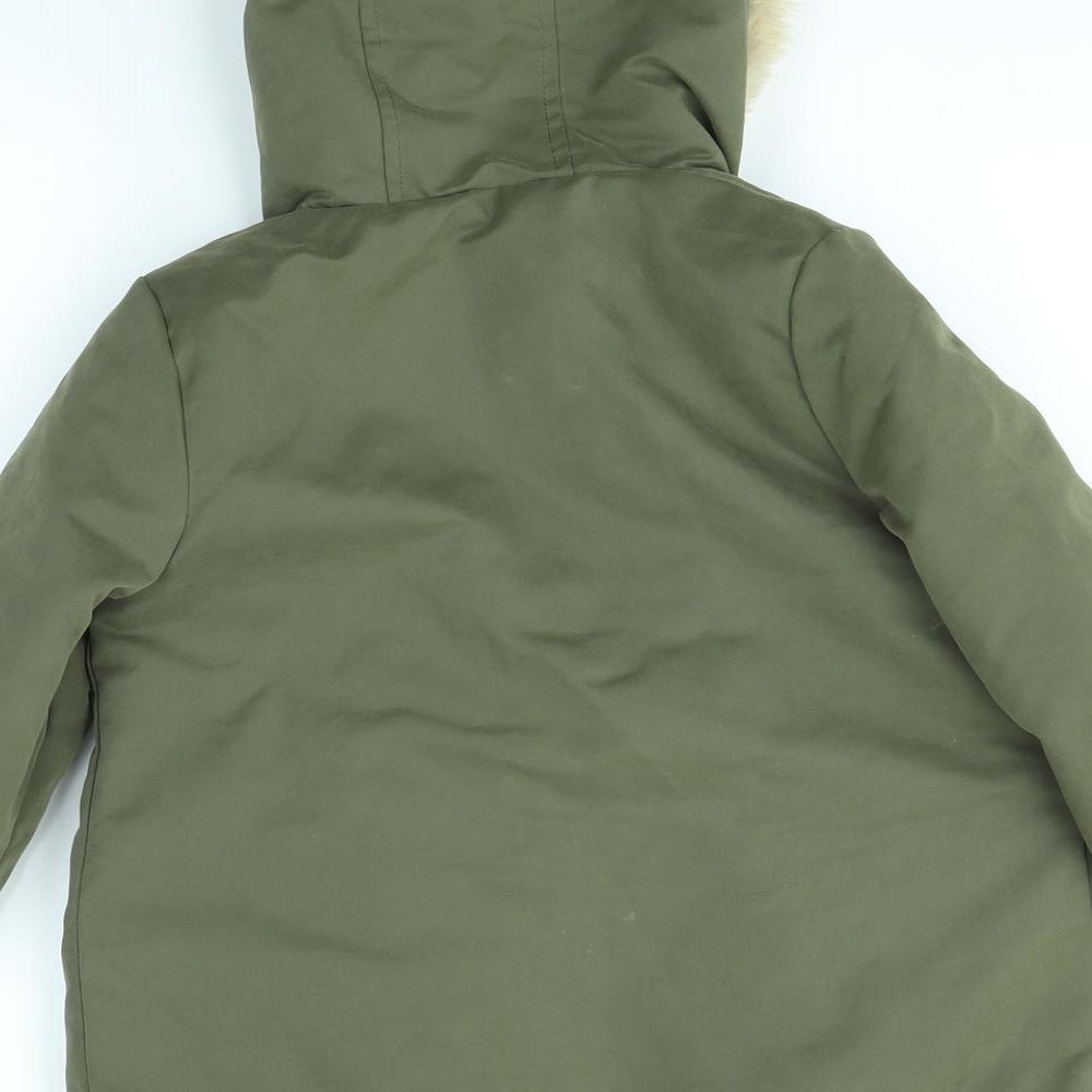George Girls Green   Overcoat Coat Size 4-5 Years