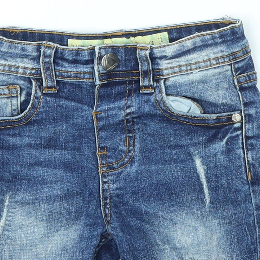 Primark Boys Blue   Chino Shorts Size 3-4 Years