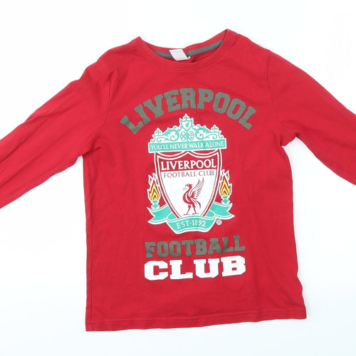 LIVERPOOL FOOTBALL CLUB Boys Red   Basic T-Shirt Size 9-10 Years
