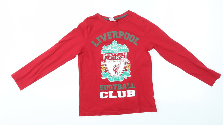 LIVERPOOL FOOTBALL CLUB Boys Red   Basic T-Shirt Size 9-10 Years