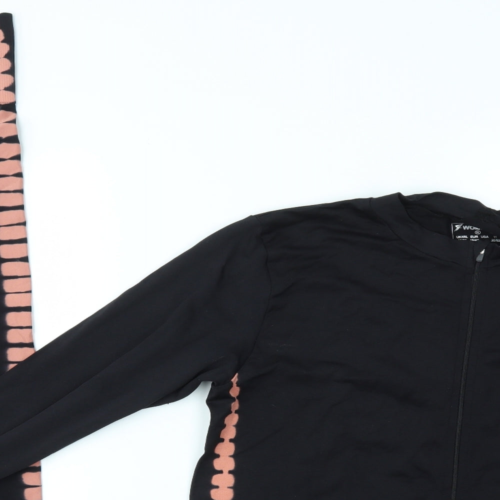 WORKOUT Womens Black   Full Zip Jumper Size 18
