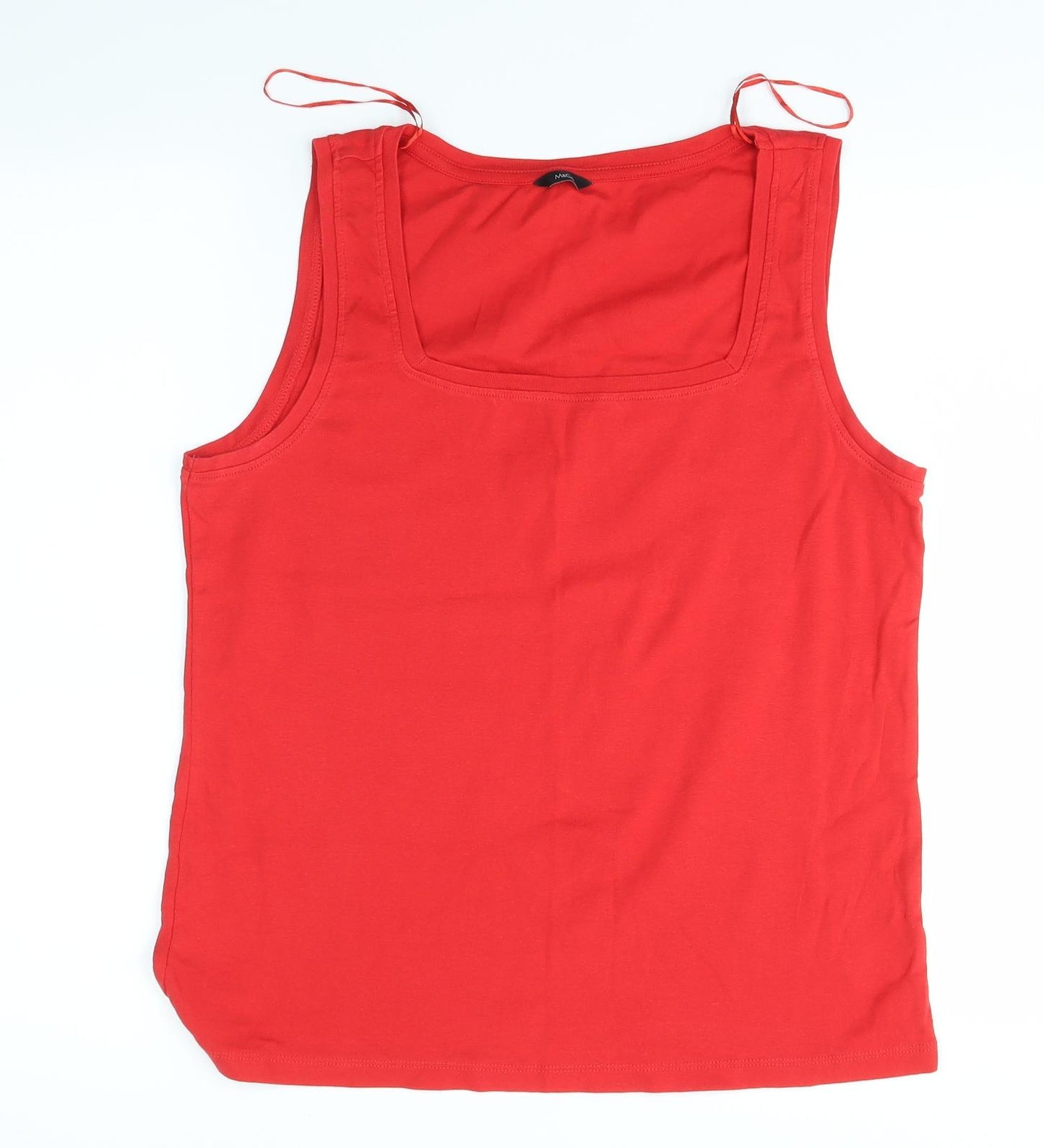 M&Co Womens Red   Basic Tank Size 18