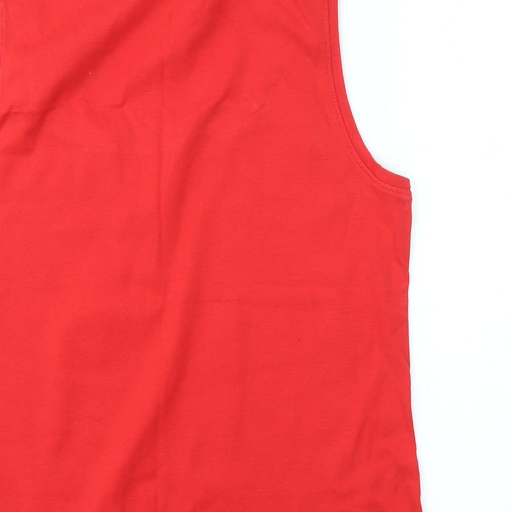 M&Co Womens Red   Basic Tank Size 18