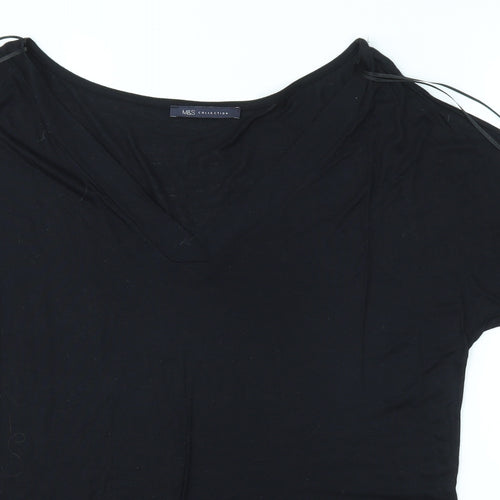 M&S Womens Black   Basic Polo Size 14