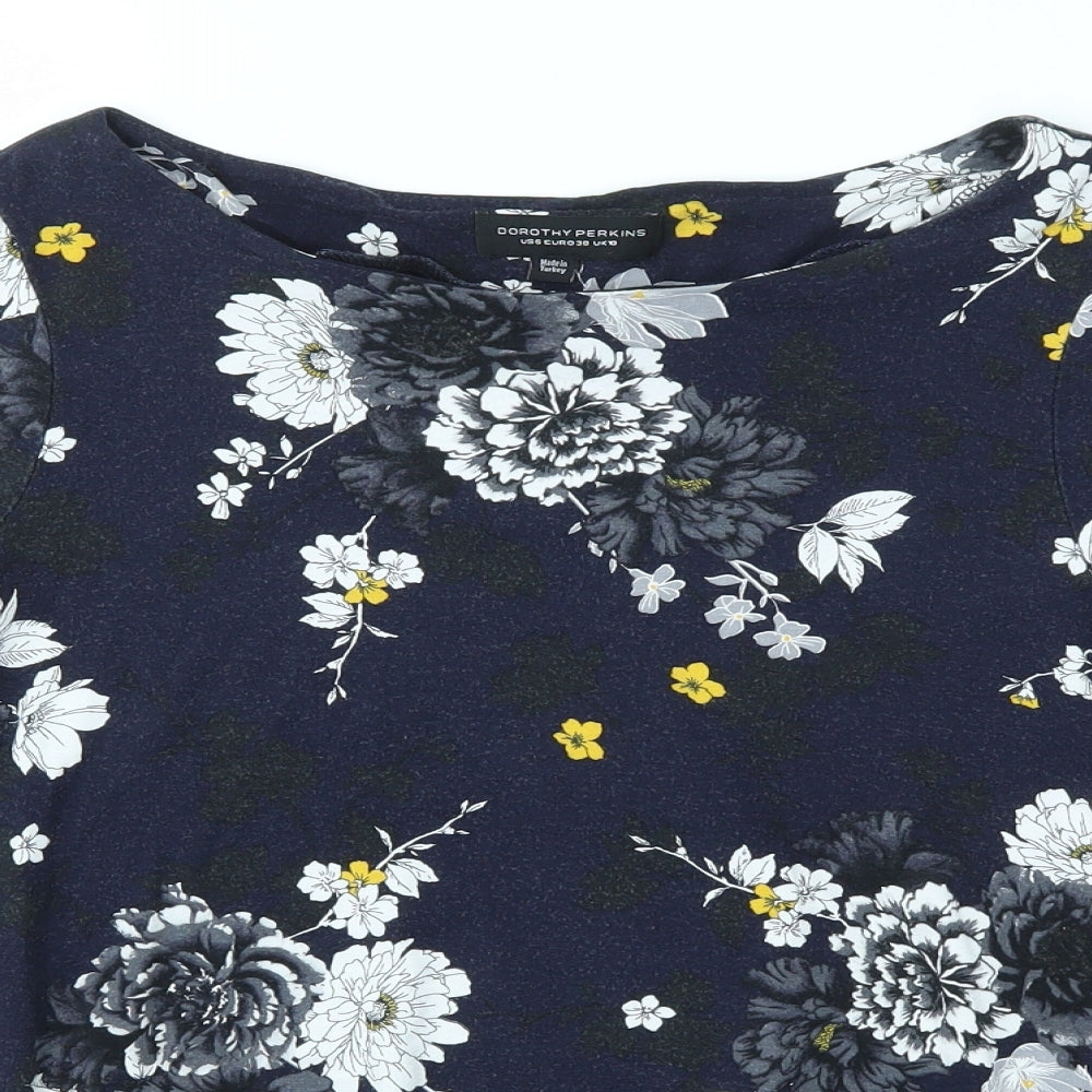 Dorothy Perkins Womens Multicoloured Floral  Basic Blouse Size 10