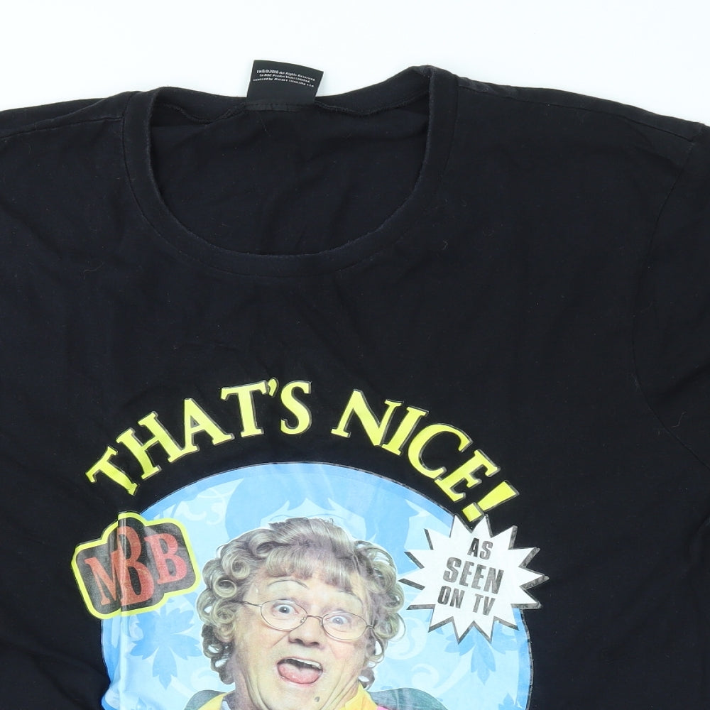 MRS BROWN'S BOYS Mens Black    T-Shirt Size XL