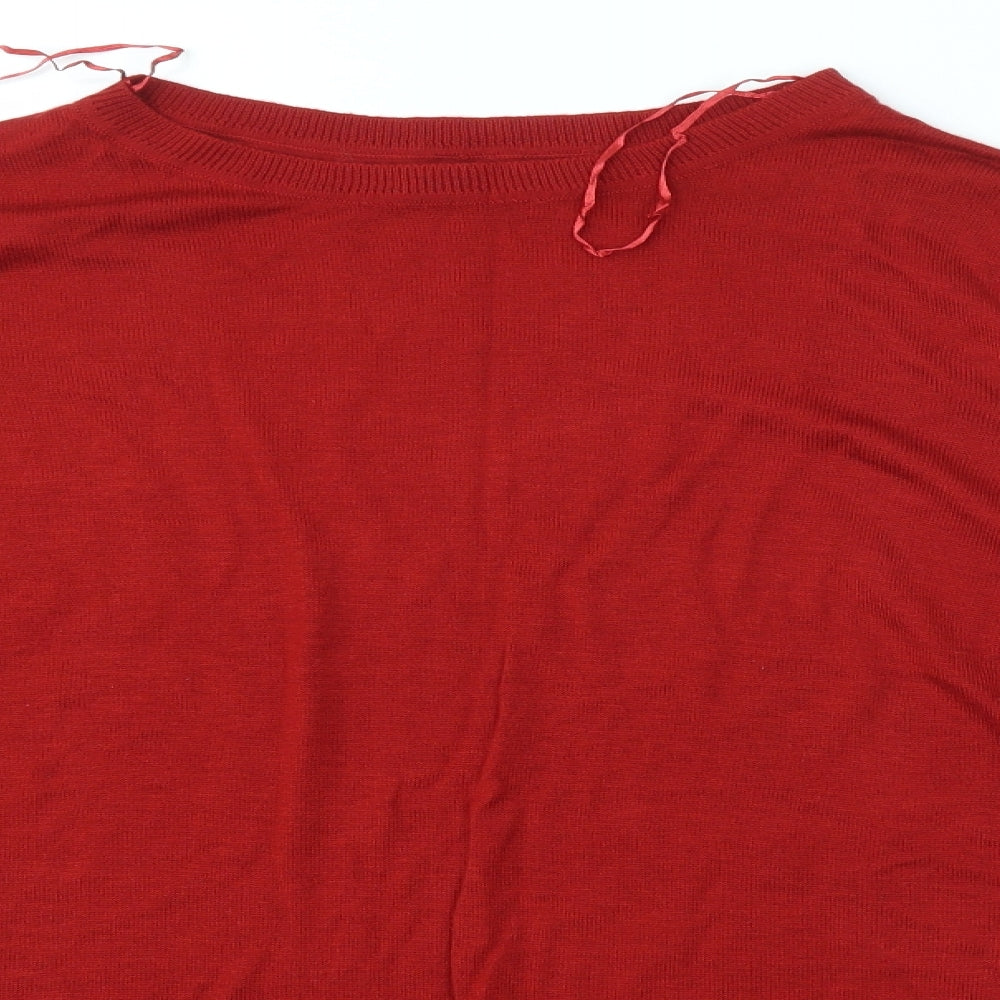 Peacocks Womens Red   Pullover Jumper Size 18