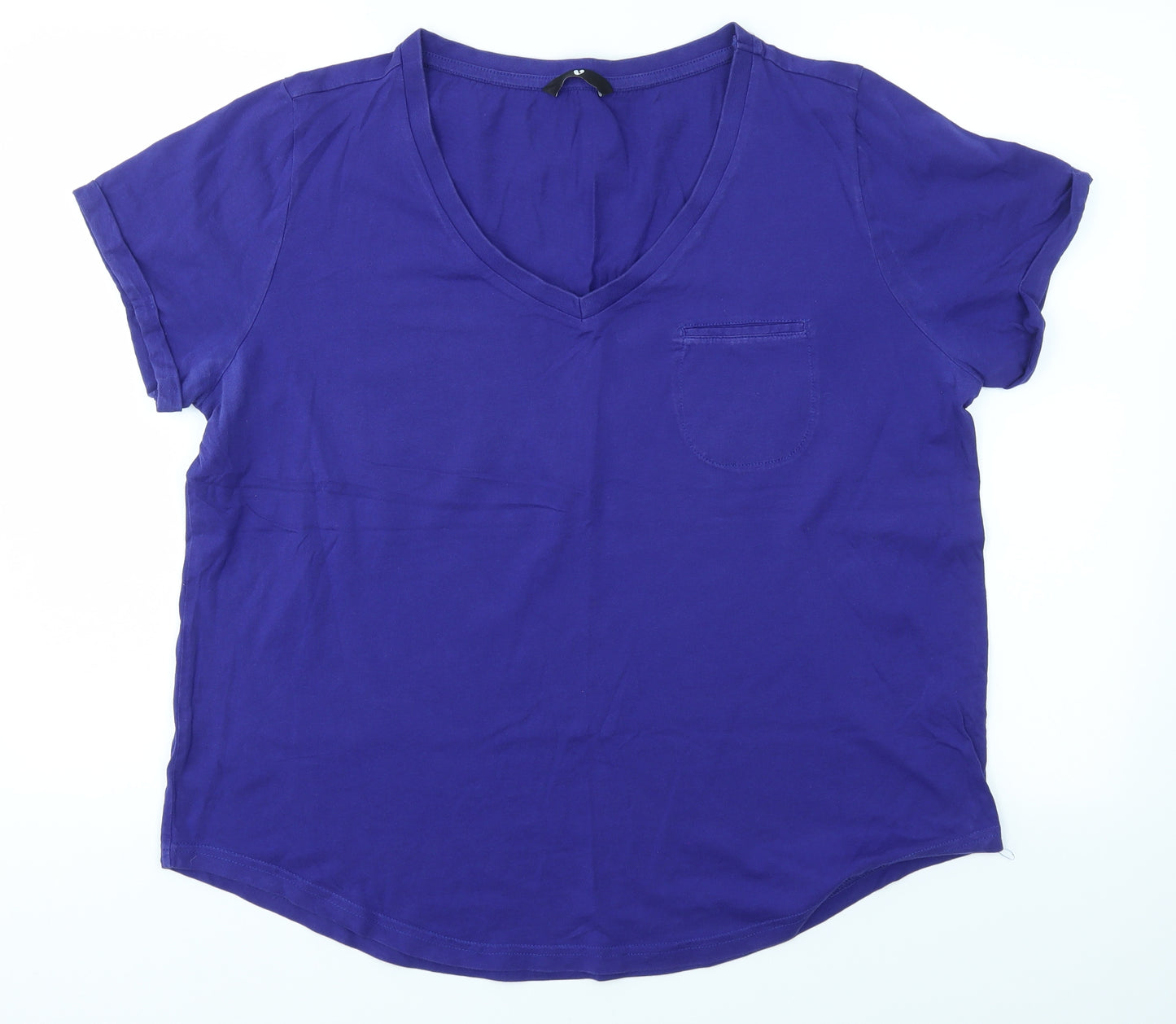 Very Womens Blue   Basic T-Shirt Size 18