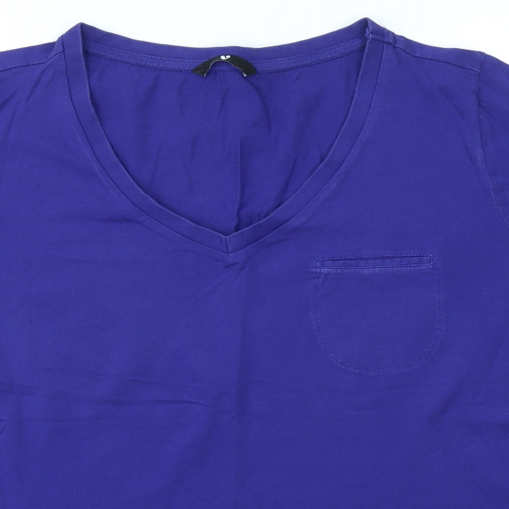 Very Womens Blue   Basic T-Shirt Size 18
