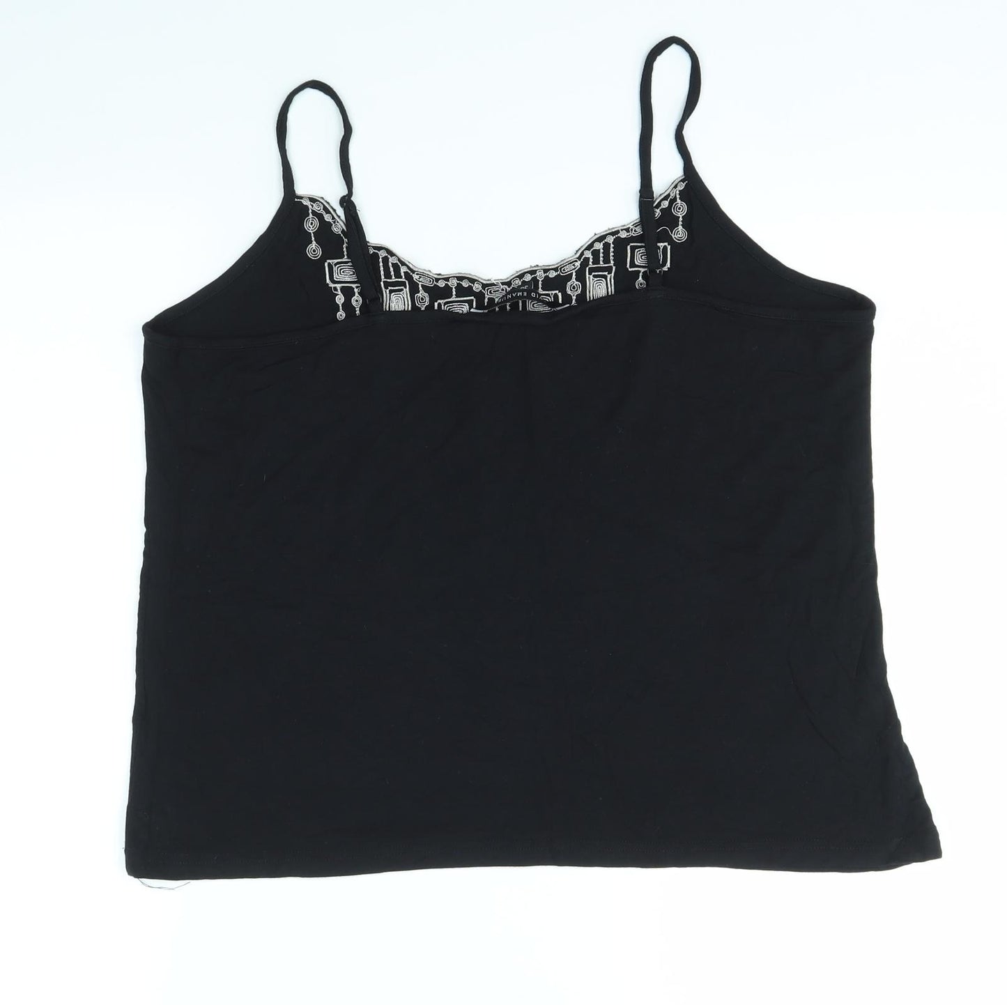 DAVID EMMANUEL Womens Black   Camisole Tank Size 20