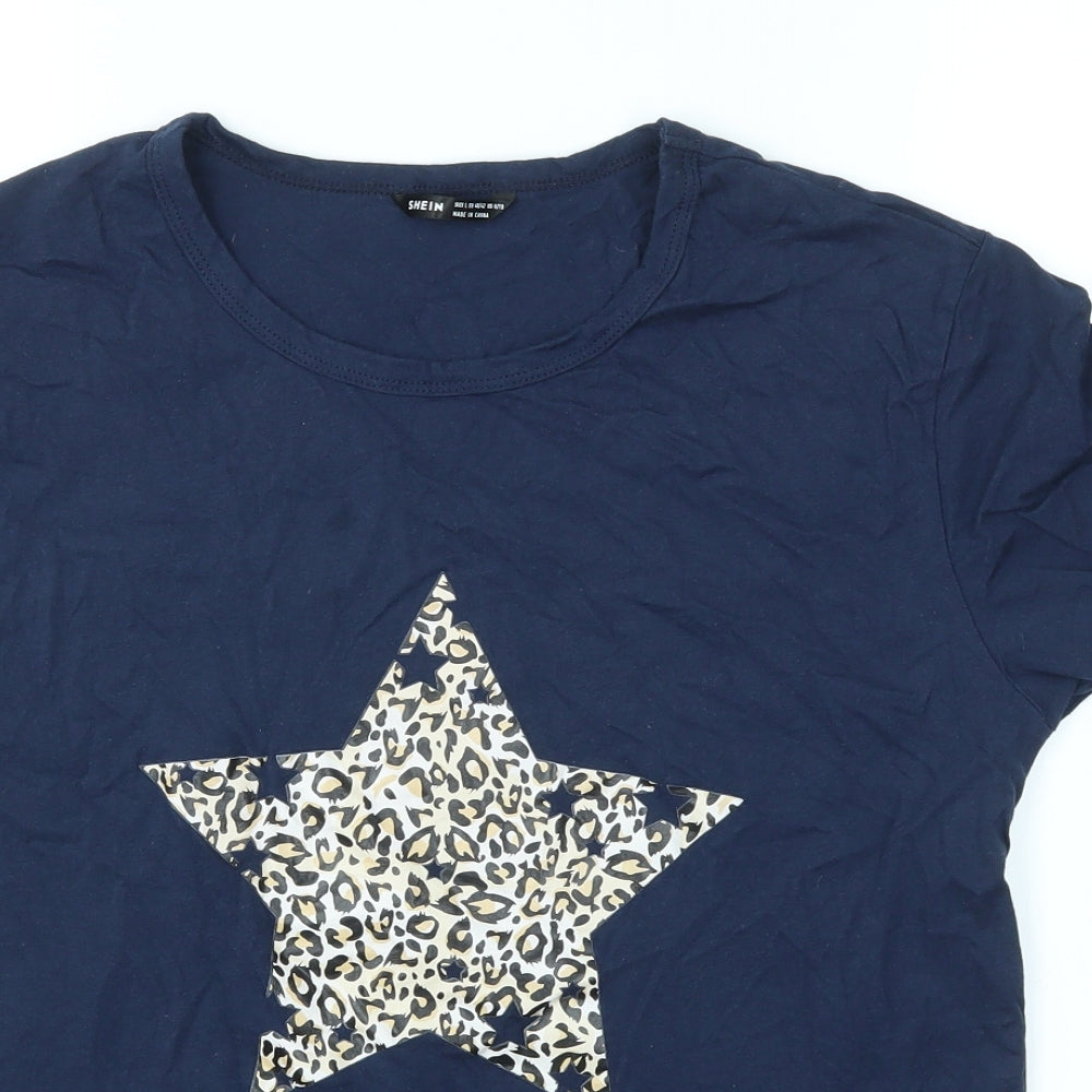 SheIn Womens Blue   Basic T-Shirt Size L