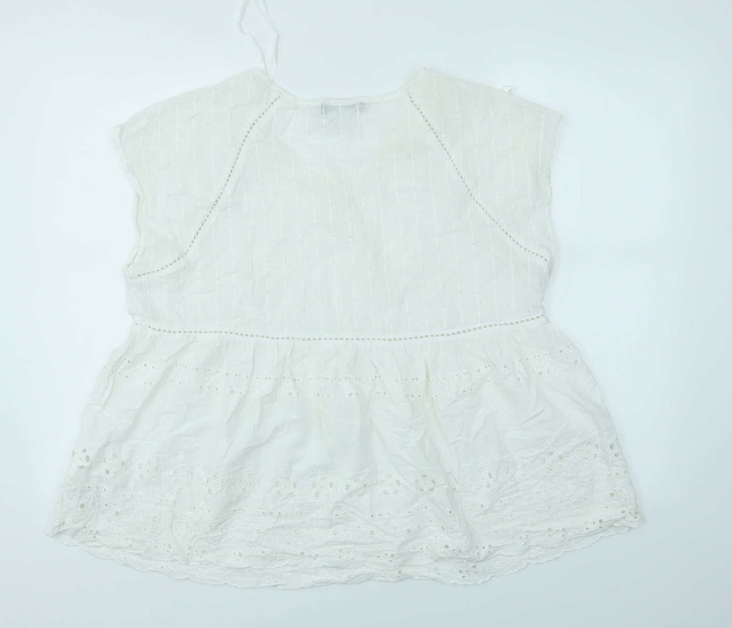 M&S Womens White   Basic Blouse Size 18