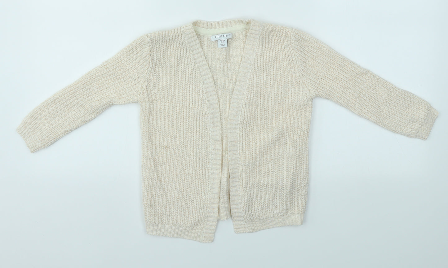 Primark Girls Pink   Cardigan Jumper Size 5-6 Years