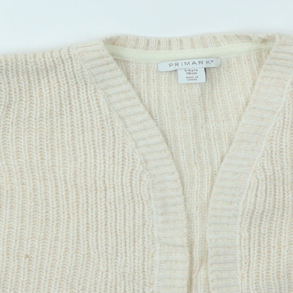 Primark Girls Pink   Cardigan Jumper Size 5-6 Years