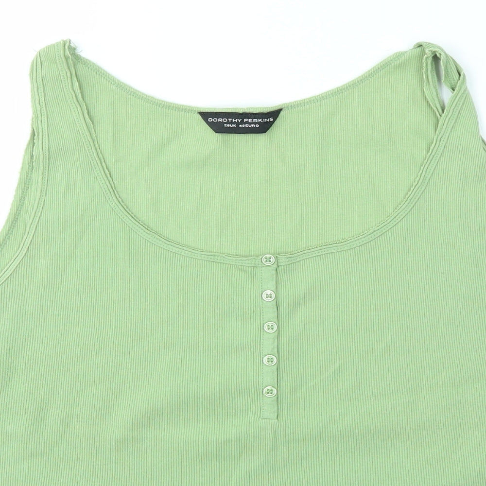 Dorothy Perkins Womens Green   Basic Tank Size 20