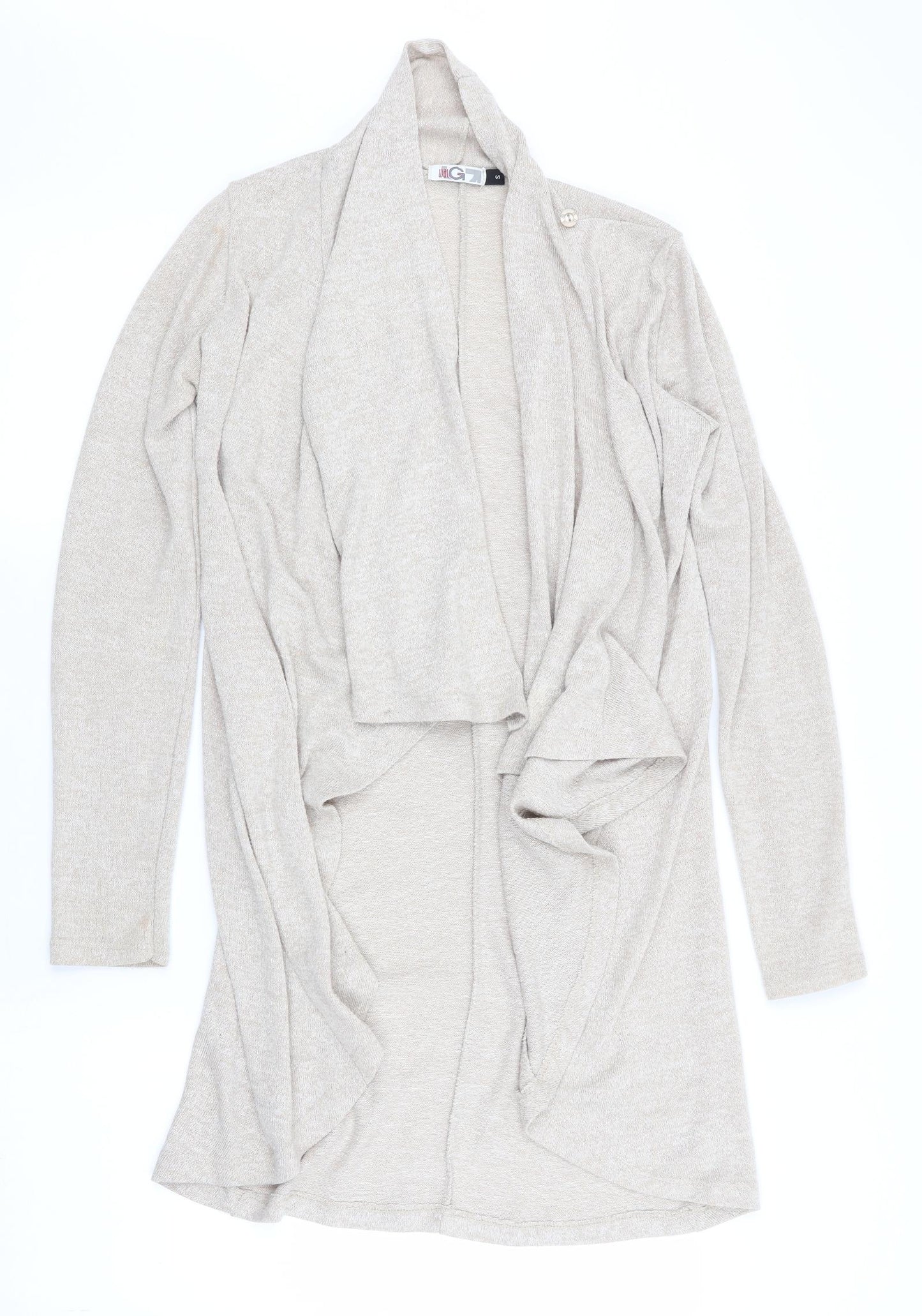 WAT G Womens Beige   Cardigan Jumper Size S  - Waterfall Cardigan