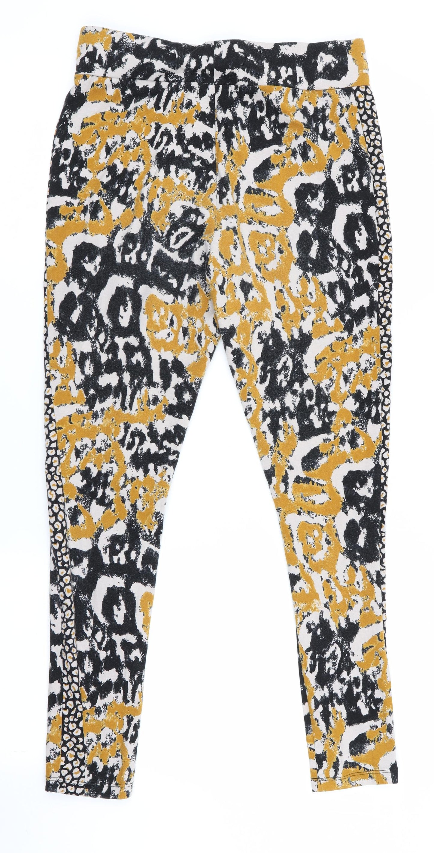 Logo Womens Gold Animal Print  Jegging Leggings Size 2XS L27 in