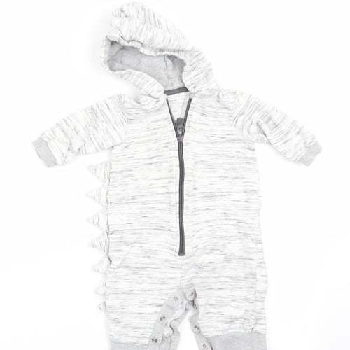 NEXT Boys Grey Animal Print  Romper One-Piece Size 3-6 Months