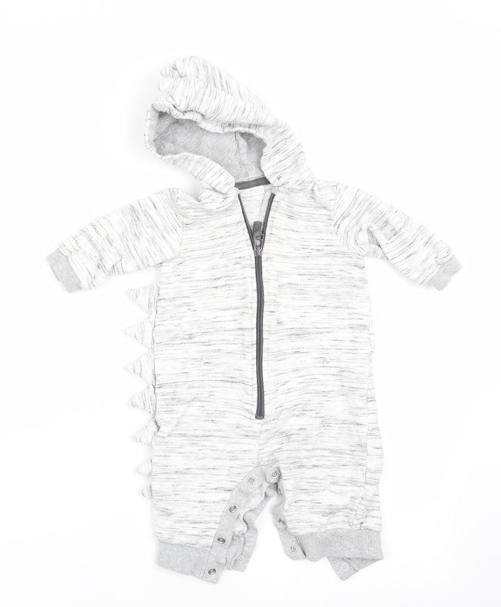 NEXT Boys Grey Animal Print Romper One-Piece Size 3-6 Months