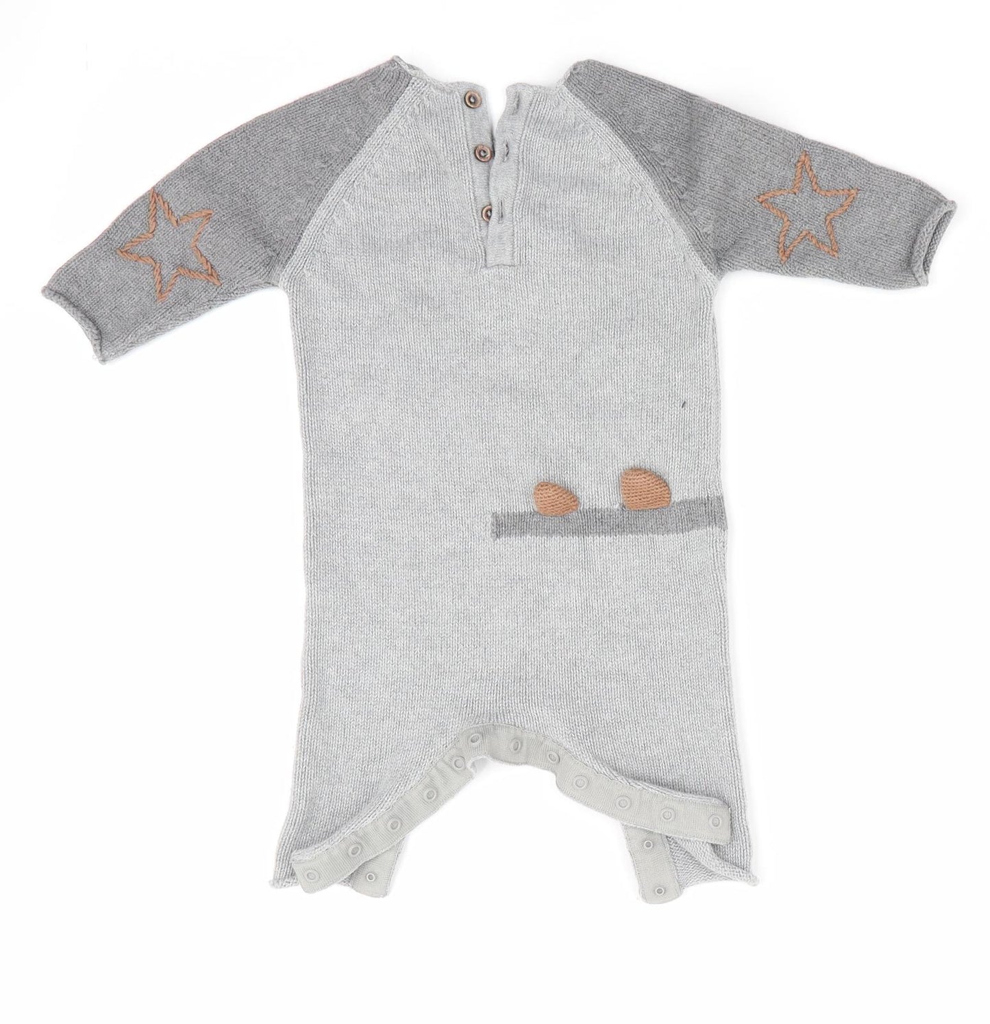NEXT Boys Grey Animal Print  Romper One-Piece Size 0-3 Months