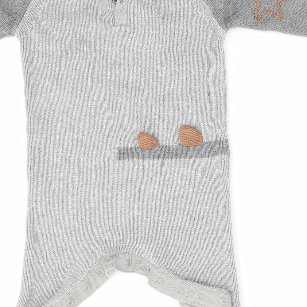 NEXT Boys Grey Animal Print  Romper One-Piece Size 0-3 Months