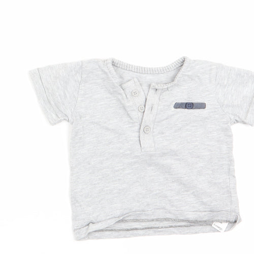 George Boys Grey   Basic T-Shirt Size 0-3 Months