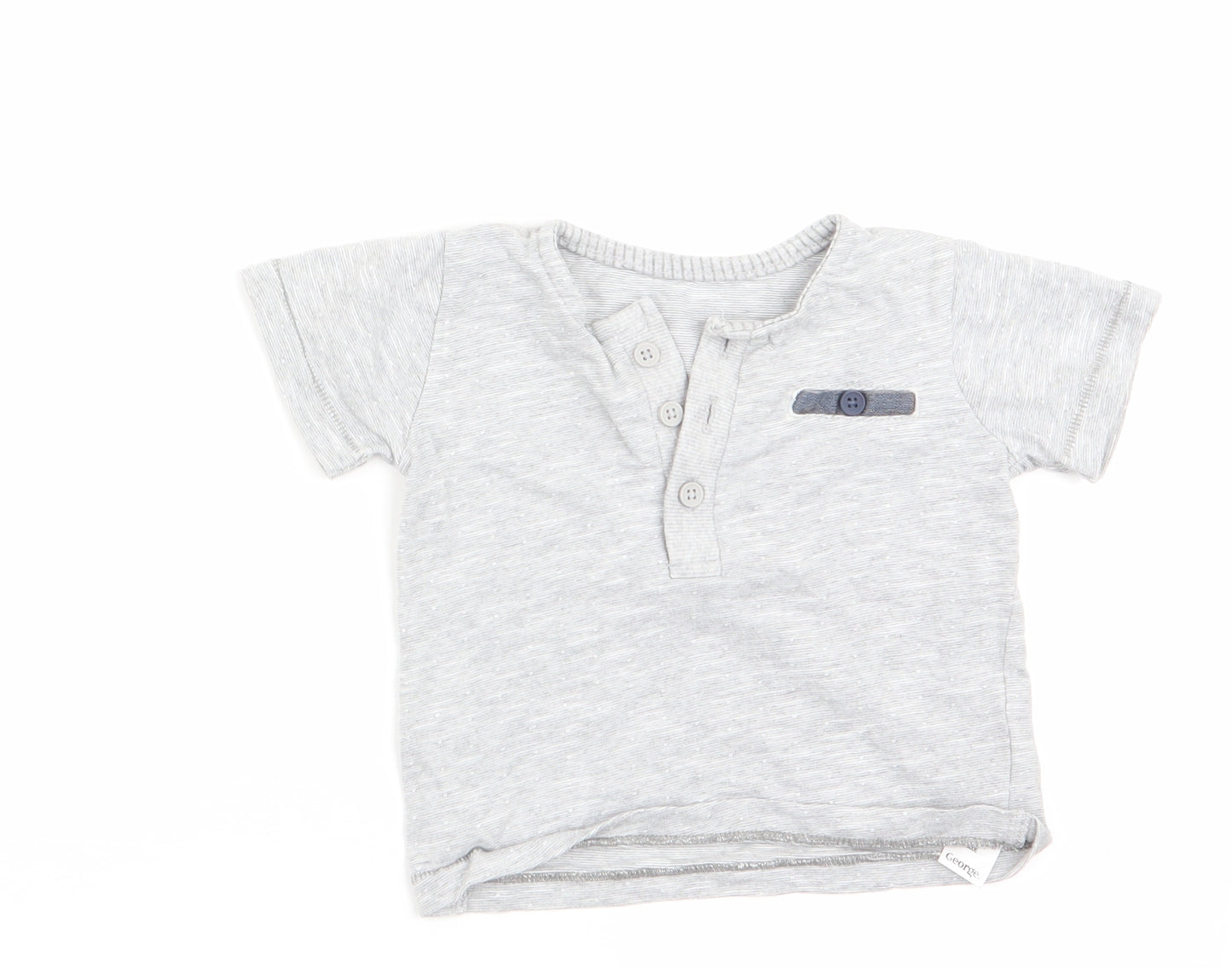 George Boys Grey   Basic T-Shirt Size 0-3 Months