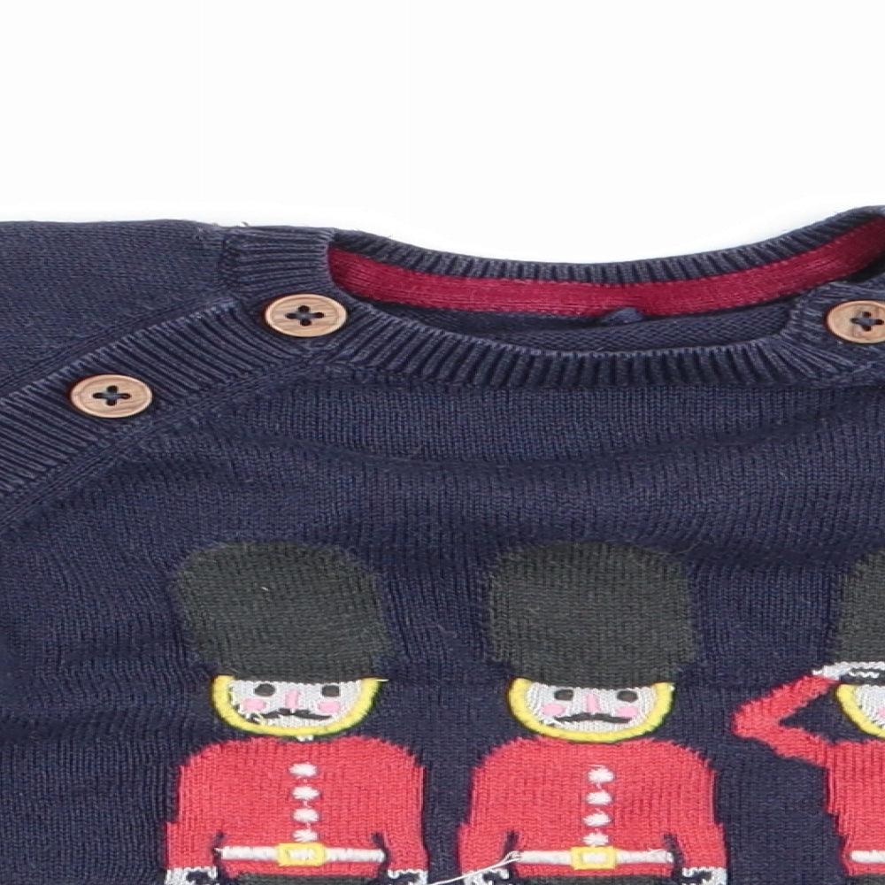 Marks and Spencer Boys Blue   Pullover Jumper Size 9-12 Months  - Soilders