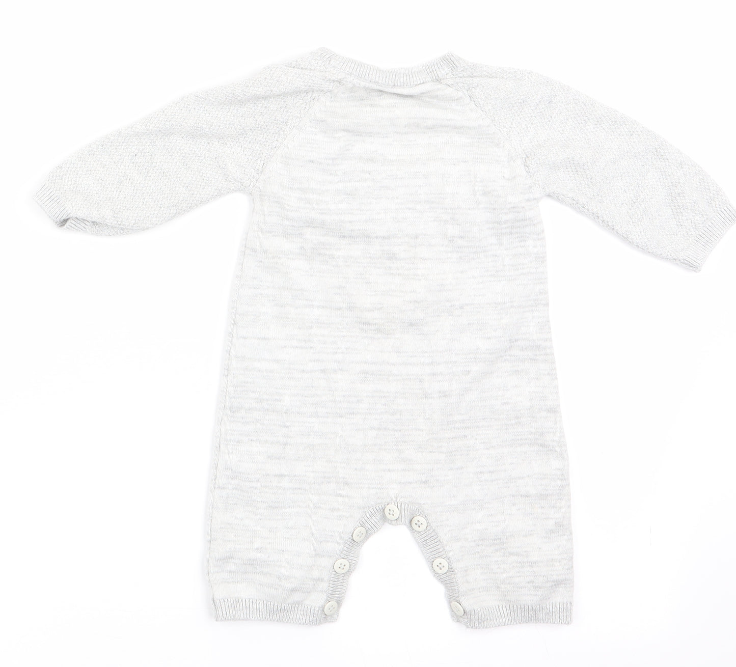 George Boys Green Animal Print  Romper One-Piece Size 0-3 Months  - Teddy Bear Face