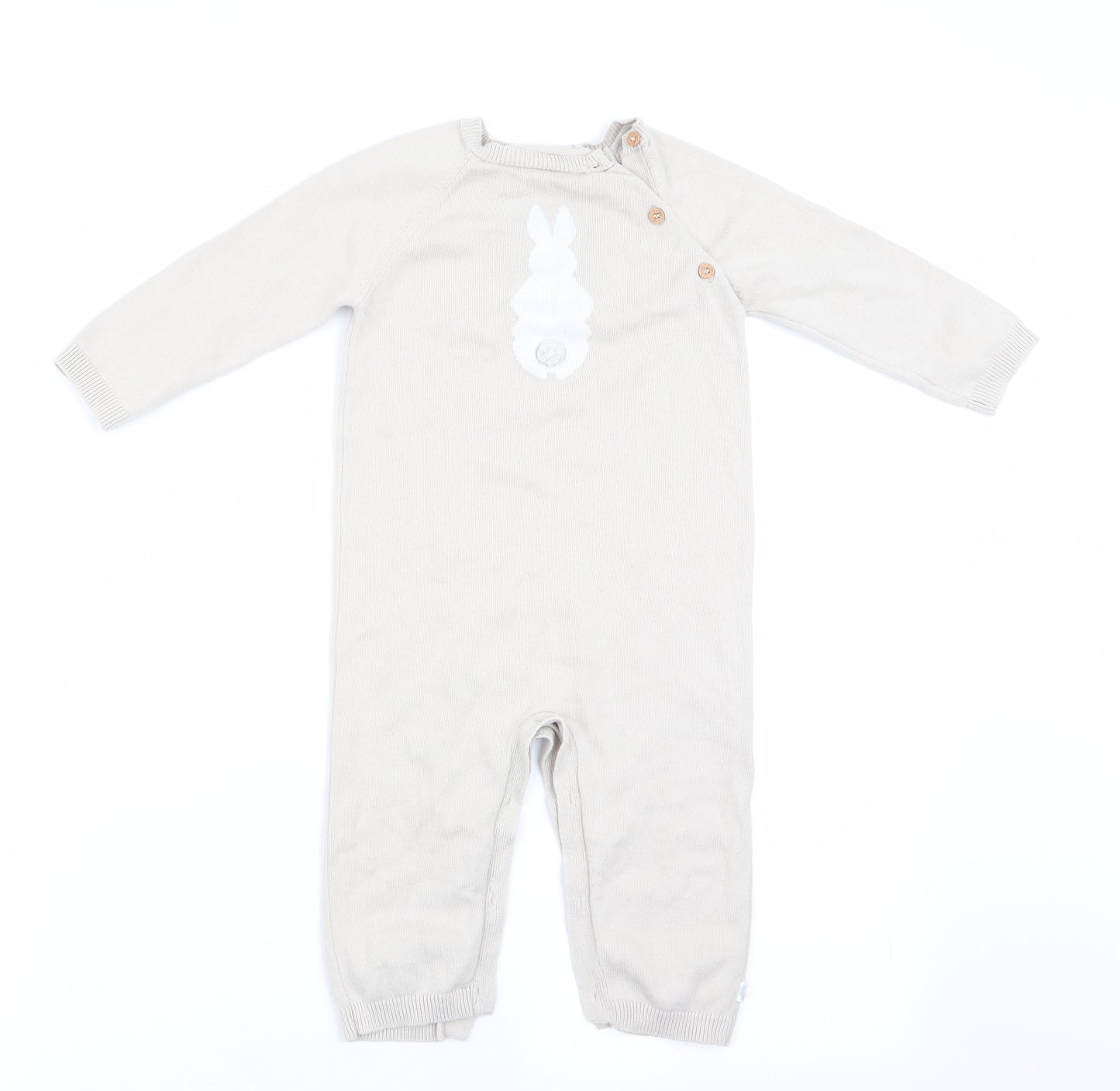Peter Rabbit Boys Beige Animal Print  Romper One-Piece Size 9-12 Months
