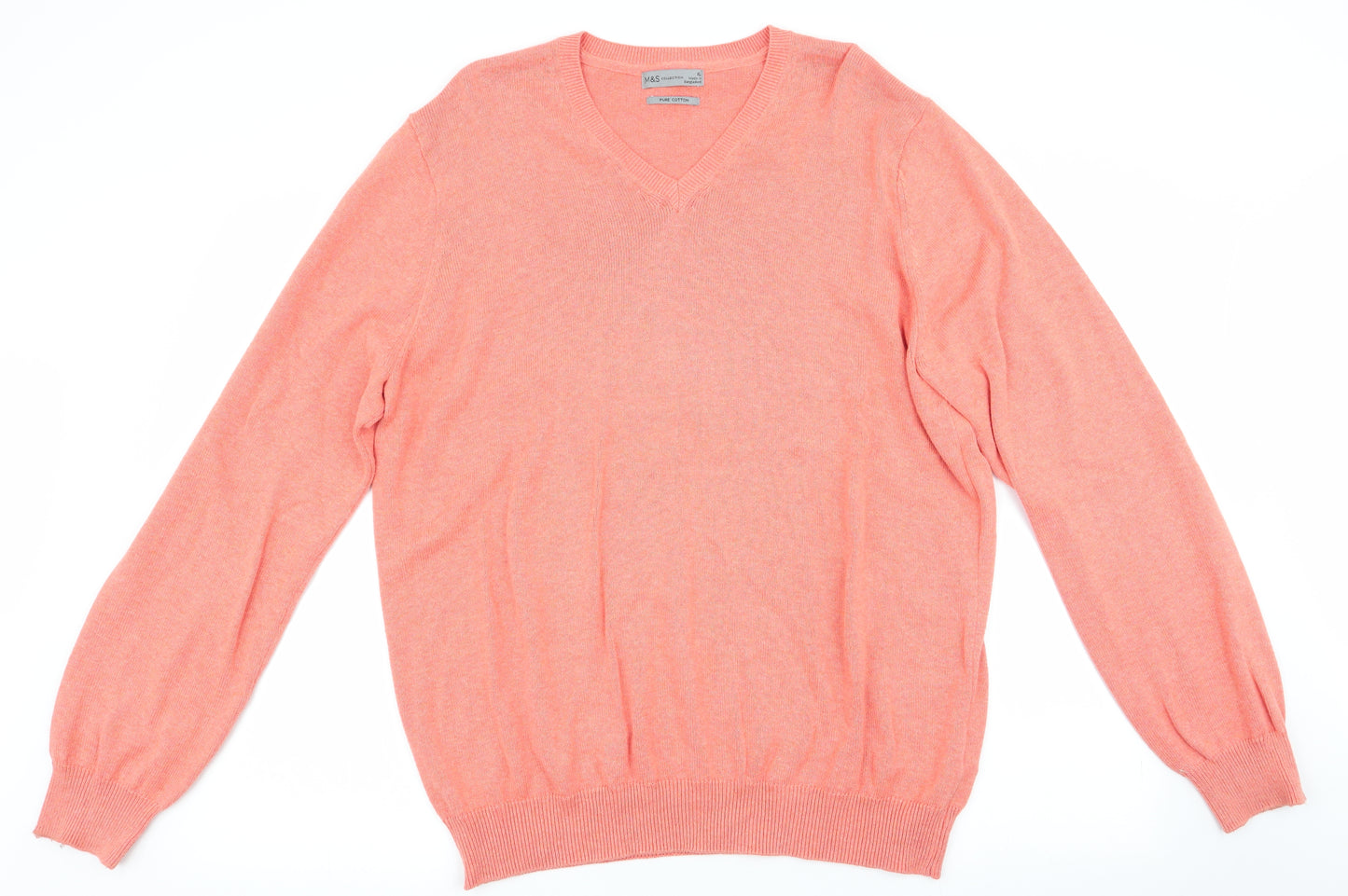 Marks and Spencer Mens Orange   Pullover Jumper Size XL