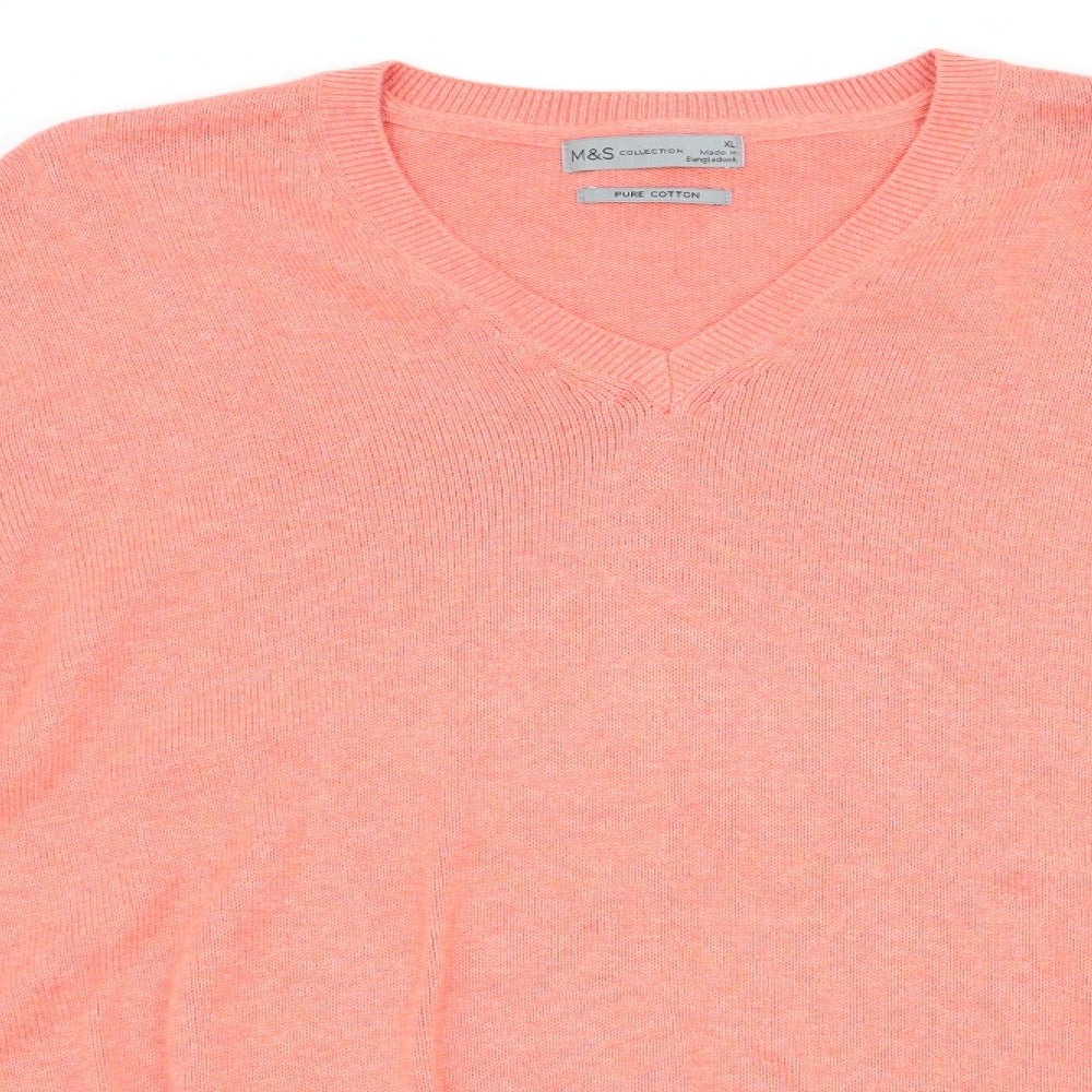 Marks and Spencer Mens Orange   Pullover Jumper Size XL