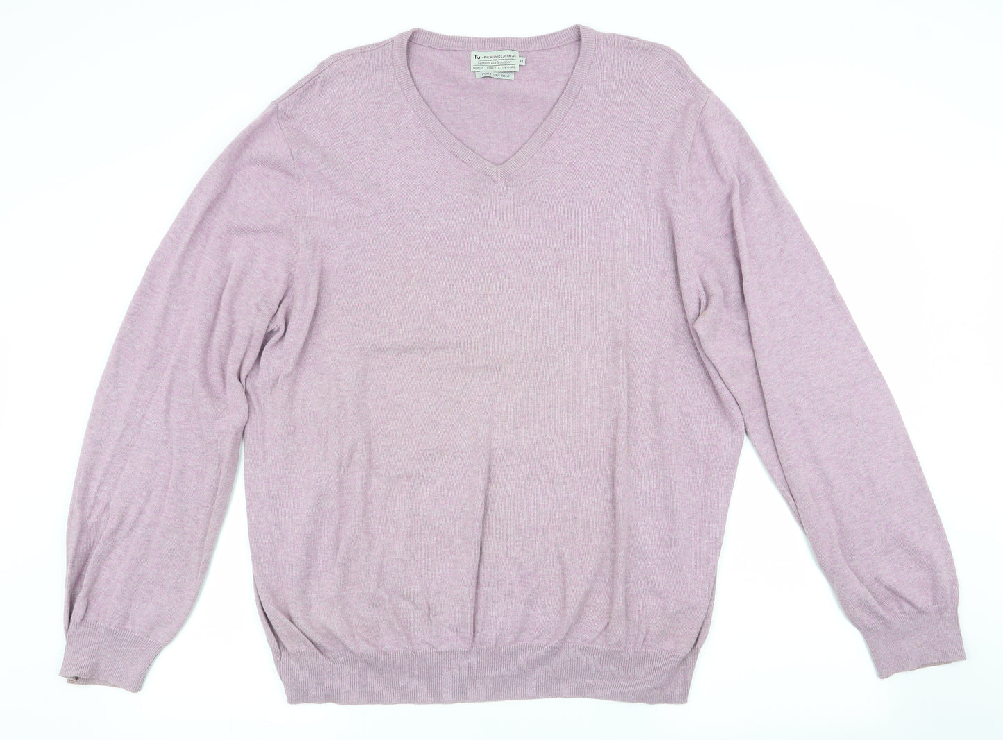 TU Mens Purple   Pullover Jumper Size XL