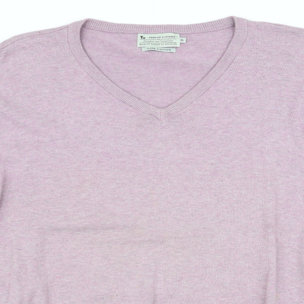 TU Mens Purple   Pullover Jumper Size XL
