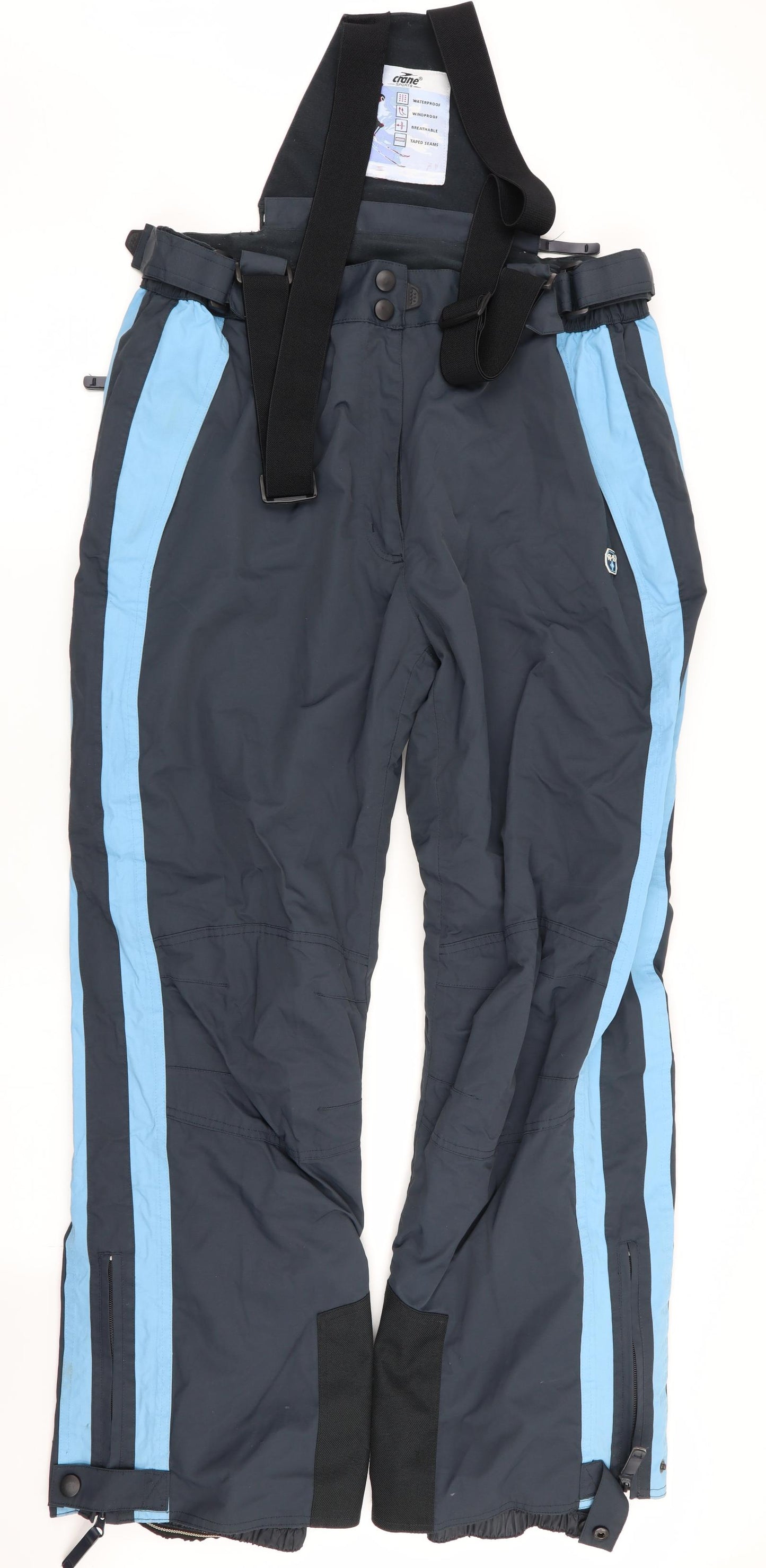 Crane Sports Womens Blue   Snow Pants Trousers Size 16 L30 in - Ski Trousers