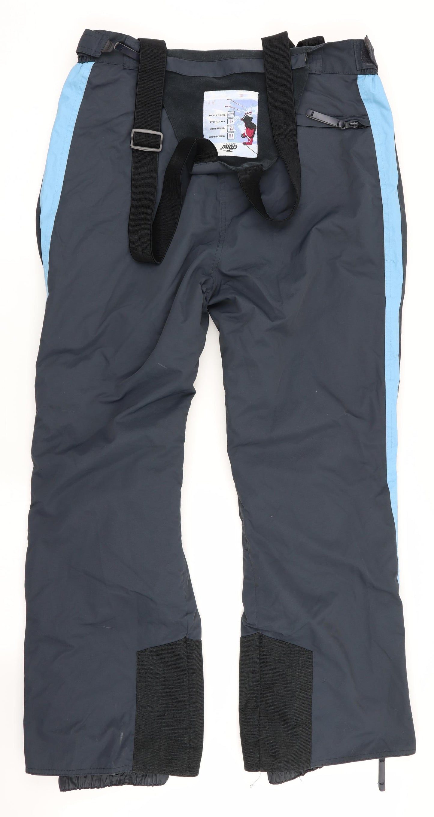 Crane Sports Womens Blue   Snow Pants Trousers Size 16 L30 in - Ski Trousers