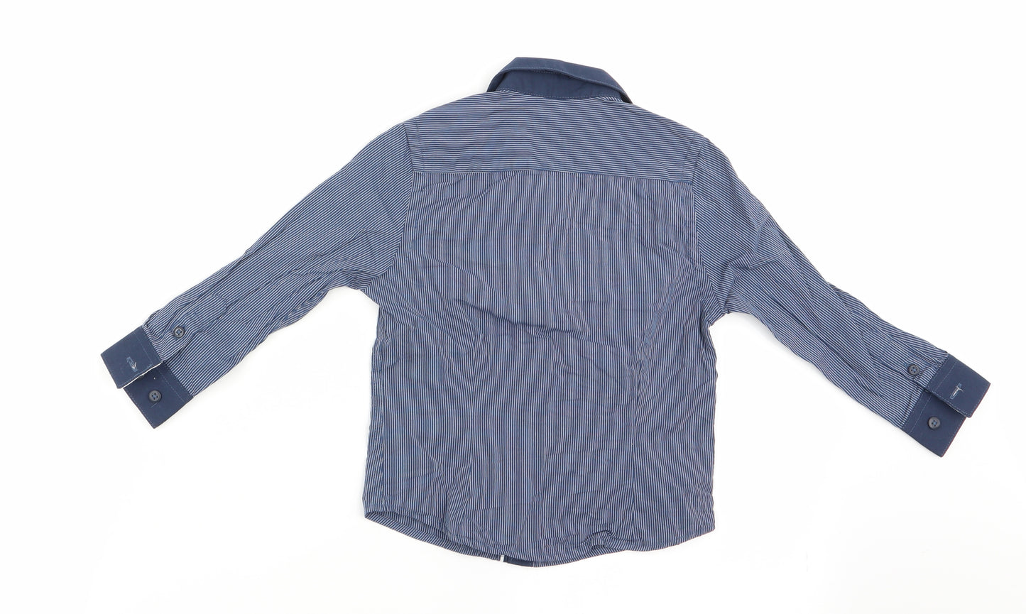 George Boys Blue Striped  Basic Button-Up Size 18-24 Months