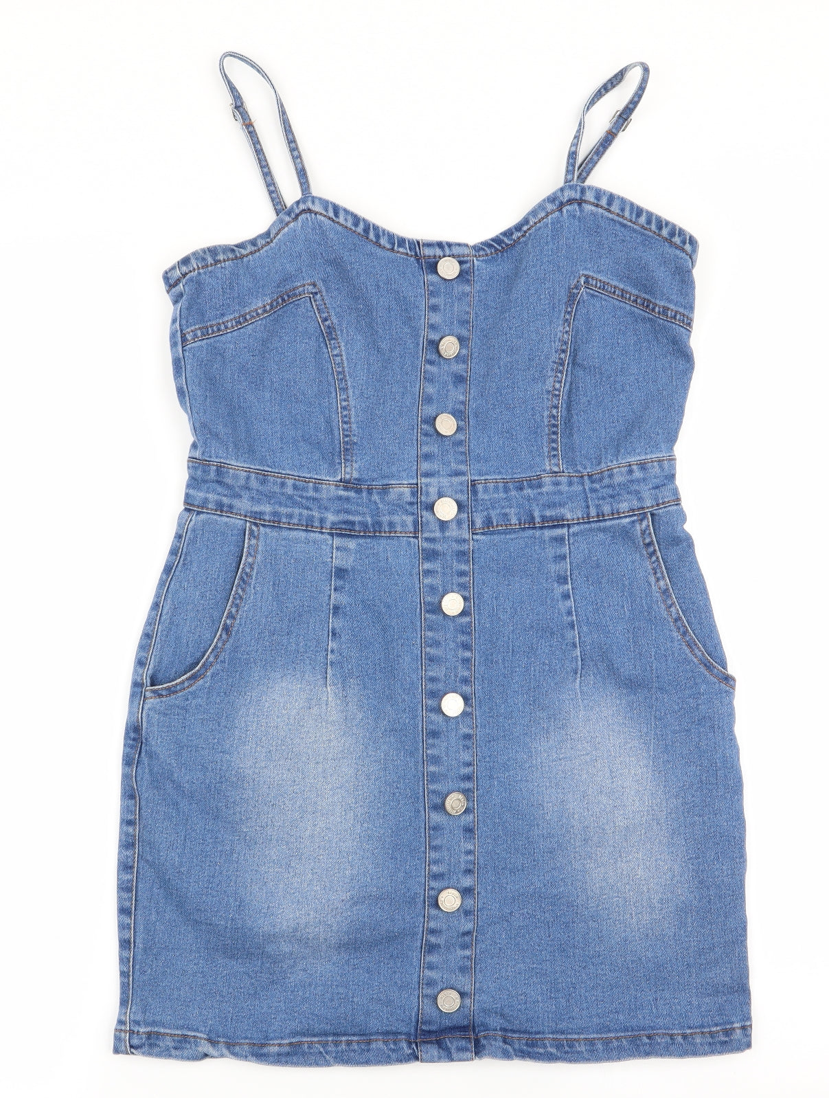 Missguided Womens Blue   Bodycon  Size 12  - Denim Dress